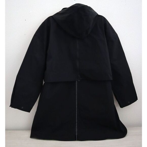 My Anorak 50838SN Women's Sz XL Black 2-Way Zip Front Hooded Trails Jacket - Picture 2 of 11